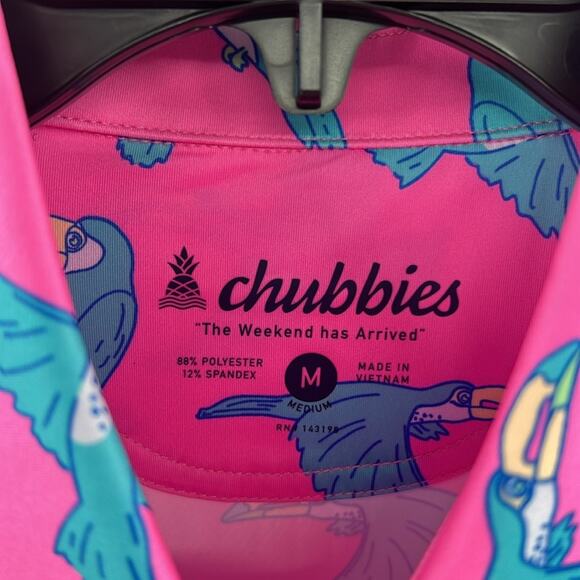 Chubbies Men's Performance Polo 2.0 - The Toucan Do it - Medium - NWT - Picture 4 of 5